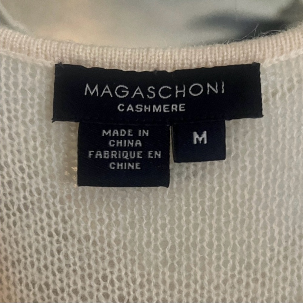 Magaschoni Cashmere Knit Tank Top in Cream
